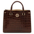 Croque - Croc print leather handbag